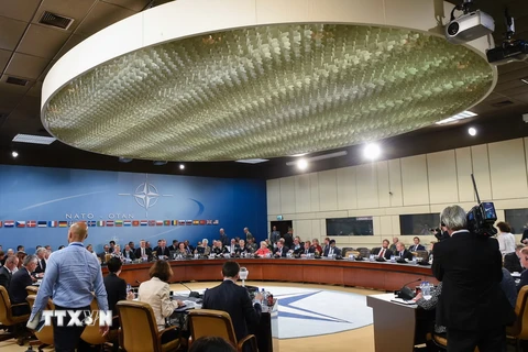 Toàn cảnh hội nghị Bộ trưởng Quốc phòng NATO ở Brussels ngày 29/6. (Nguồn: AFP/TTXVN)