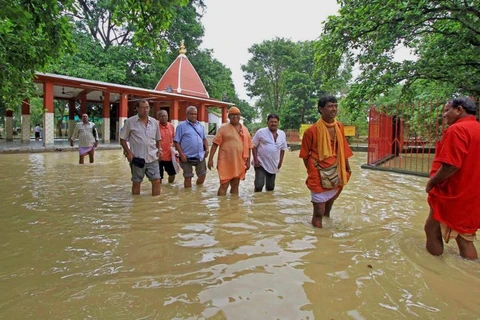 Mưa lũ gây ngập lụt tại Ấn Độ. (Nguồn: PTI)