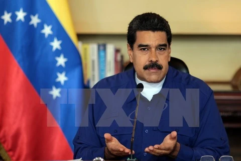 Tổng thống Venezuela Nicolas Maduro tại cuộc họp ở Caracas ngày 17/7. (Nguồn: THX/TTXVN) 