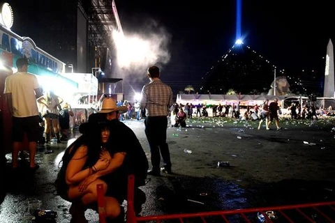 Khu vực xảy ra vụ xả súng đẫm máu ở Las Vegas. (Nguồn: Getty Images)