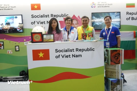 Gian hàng trưng bày của Việt Nam. (Ảnh: Tâm Hằng/Vietnam+)