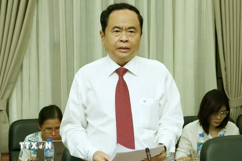 Chủ tịch Ủy ban Trung ương Mặt trận Tổ quốc Việt Nam Trần Thanh Mẫn. (Ảnh: Nguyễn Dân/TTXVN)