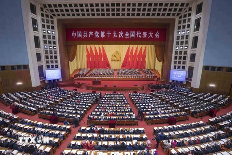 Các đại biểu tham dự Đại hội 19 ở Bắc Kinh. (Ảnh: THX/TTXVN)