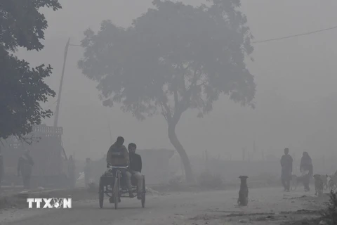Khói mù ô nhiễm bao phủ New Delhi, Ấn Độ ngày 6/11. (Nguồn: AFP/TTXVN)