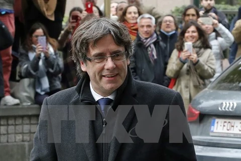 Cựu Thủ hiến vùng Catalonia Carles Puigdemont. (Ảnh: AFP/TTXVN)