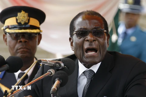 Ông Robert Mugabe phát biểu tại một sự kiện ở thủ đô Harare ngày 18/1/2010. (Nguồn: THX/TTXVN)