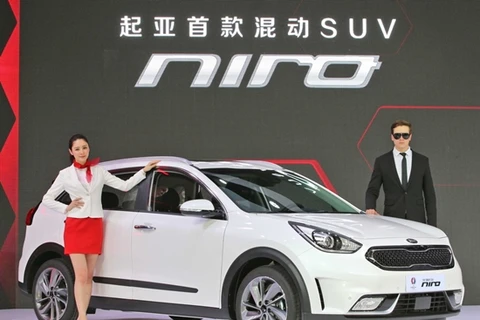 SUV Kia Niro trong một triển lãm xe ở Bắc Kinh. (Nguồn: Kia Buzz)