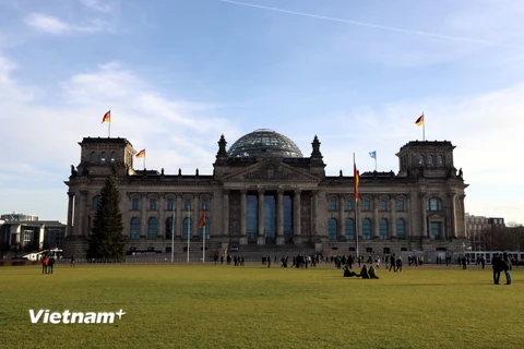 Tòa nhà Quốc hội Liên bang Đức tại thủ đô Berlin. (Ảnh: Phạm Văn Thắng/Vietnam+)