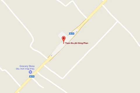 Vị trí trạm thu phí Sông Phan. (Nguồn: Google Maps)