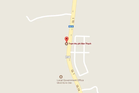 Vị trí trạm thu phí Bàn Thạch. (Nguồn: Google Maps)