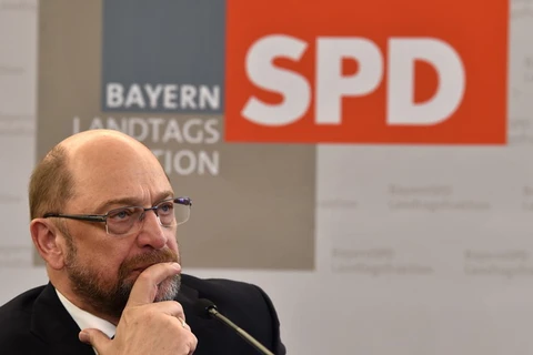 Lãnh đạo SPD Martin Schulz trong cuộc họp báo với sau một hội nghị tại Irsee, miền Nam nước Đức. (Nguồn: AFP/TTXVN)