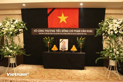 Lễ viếng nguyên Thủ tướng Phan Văn Khải tại Nhật Bản. (Ảnh: Hồng Hà/Vietnam+)