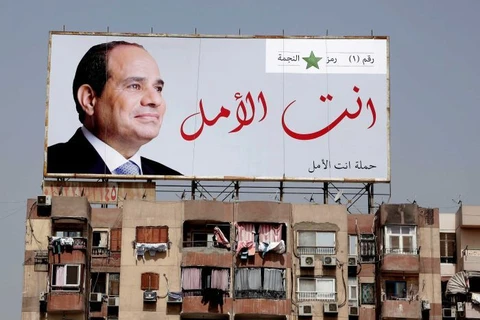 Tổng thống Abdel-Fattah El-Sisi là một trong hai ứng viên trong cuộc bầu cử lần này. (Nguồn: AP)