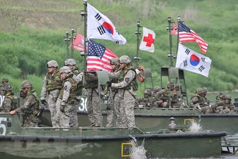Một cuộc tập trận giữa Mỹ và Hàn Quốc. (Nguồn: AFP/TTXVN)