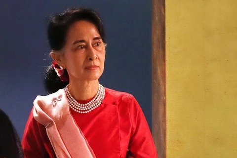 Cố vấn Nhà nước, Bộ trưởng Bộ Ngoại giao và Bộ trưởng Văn phòng Tổng thống nước Cộng hòa Liên bang Myanmar Aung San Suu Kyi. (Nguồn: Getty Images)