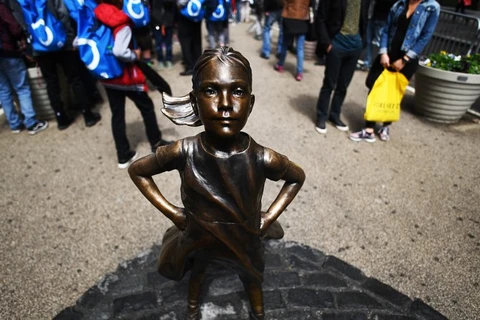 Bức tượng 'Fearless Girl.' (Nguồn: AFP)