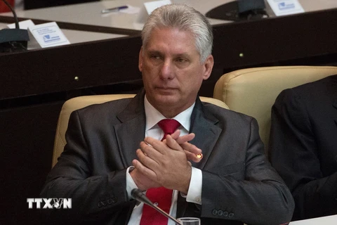 Chủ tịch Hội đồng Nhà nước và Hội đồng Bộ trưởng nước Cộng hòa Cuba Miguel Díaz Canel. (Nguồn: AFP/TTXVN)