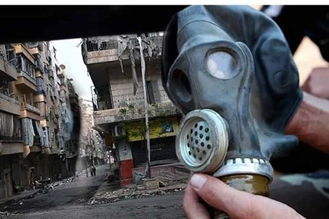 Mặt nạ được các chuyên gia sử dụng ở khu vực nghi bị tấn công vũ khí hóa học. (Nguồn: Prensa Latina)