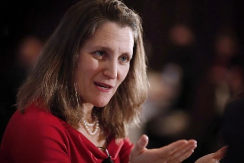 Ngoại trưởng Canada Chrystia Freeland. (Nguồn: Canadian Press)