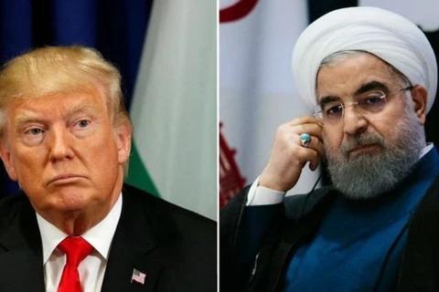 Tổng thống Iran Hassan Rouhani (phải) và Tổng thống Mỹ Donald Trump. (Nguồn: EPA)