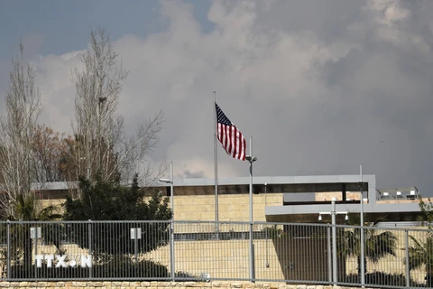 Lãnh sự quán Mỹ ở Jerusalem ngày 24/2. (Nguồn: AFP/TTXVN)