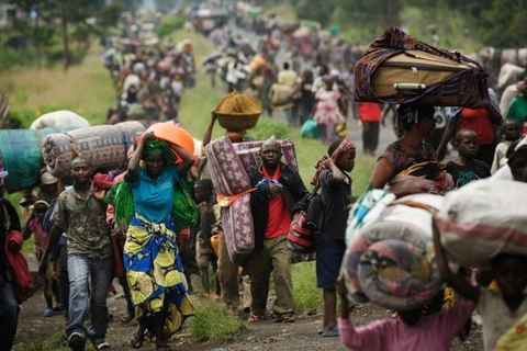 Người dân Cộng hòa Dân chủ Congo tha hương. (Nguồn: Kampala Dispatch)