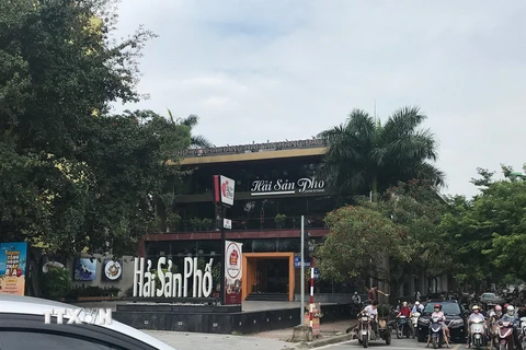 Công trình xây dựng trên mương cống hóa Phan Kế Bính, phường Cống Vị, quận Ba Đình, Hà Nội. (Ảnh Mạnh Khánh/TTXVN)