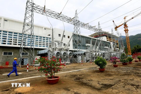 Một góc Nhà máy thủy điện Đa Nhim - một trong những nhà máy thủy điện đạt hiệu suất phát điện cao nhất cả nước. (Ảnh: Ngọc Hà/TTXVN)