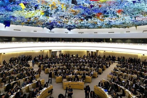 Một phiên họp toàn thể của Hội đồng Nhân quyền Liên hợp quốc. (Nguồn: AFP/TTXVN)