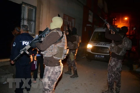 Lực lượng cảnh sát đặc nhiệm Thổ Nhĩ Kỳ. (Ảnh: AFP/TTXVN)