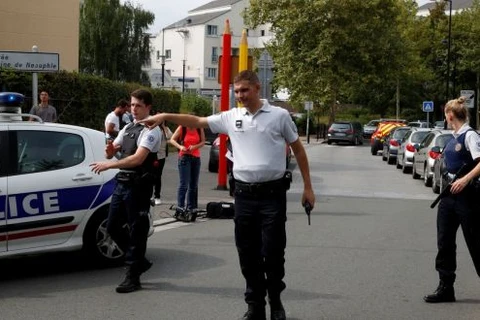 Cảnh sát tại khu vực xảy ra vụ tấn công. (Nguồn: Reuters)