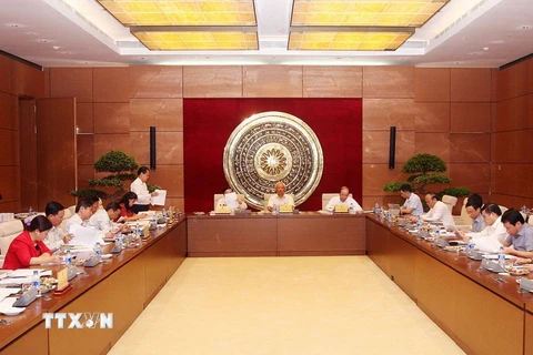 Quang cảnh phiên họp của Ủy ban Tư pháp. (Ảnh: Nguyễn Dân/TTXVN)