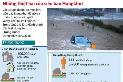 Những thiệt hại nặng nề do siêu bão Mangkhut gây ra