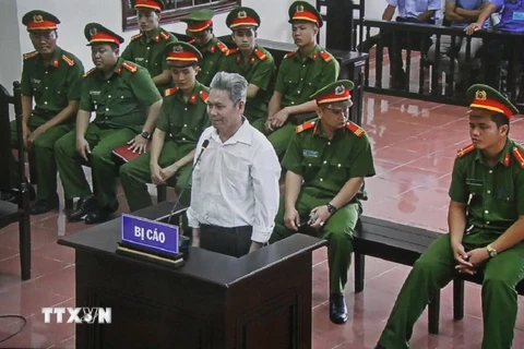 Bị cáo Đào Quang Thực tại phiên tòa. (Ảnh: Vũ Hà/TTXVN)