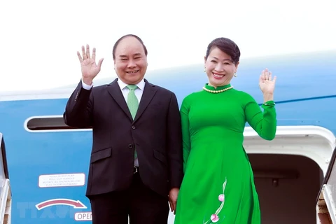Thủ tướng Chính phủ Nguyễn Xuân Phúc và Phu nhân. (Nguồn: TTXVN)