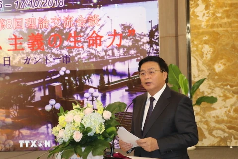 Ông Nguyễn Xuân Thắng phát biểu tại Hội thảo. (Ảnh: Ngọc Thiện/TTXVN)