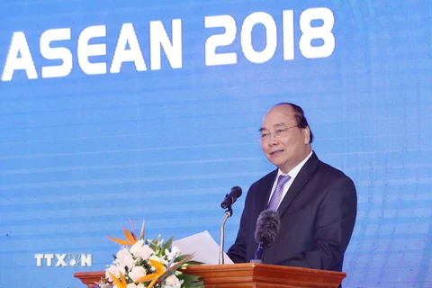 Thủ tướng Chính phủ Nguyễn Xuân Phúc phát biểu. (Ảnh: Thống Nhất/TTXVN)