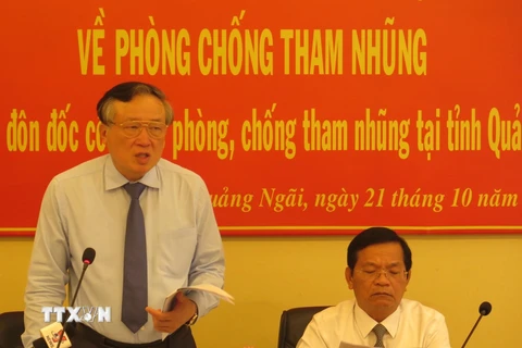 Ông Nguyễn Hòa Bình phát biểu chỉ đạo tại buổi làm việc. (Ảnh: Phước Ngọc/TTXVN)