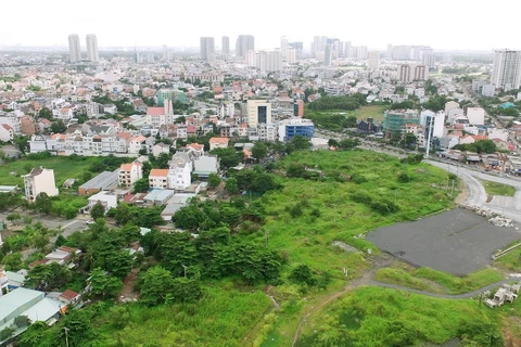 Khu vực tái định cư của dự án Khu đô thị mới Thủ Thiêm. (Ảnh: Quang Nhựt/TTXVN)