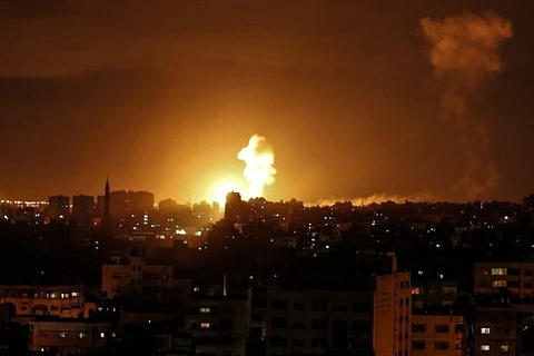 Một vụ nổ ở Gaza. (Nguồn: AFP)