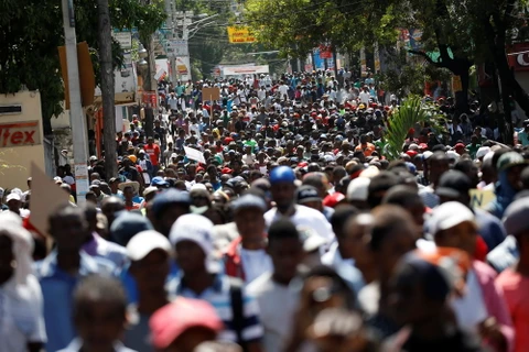 Biểu tình ở Haiti. (Nguồn: Aljazeera)