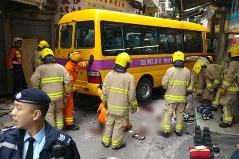 Chiếc xe gây tai nạn. (Nguồn: Apple Daily)