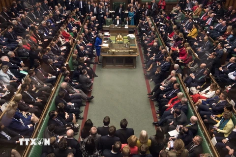 Thủ tướng Anh Theresa May phát biểu tại thủ đô London ngày 16/1/2019. (Ảnh: THX/TTXVN)