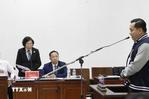 Bị cáo Phan Văn Anh Vũ tại phiên xét xử. (Ảnh: Doãn Tấn/TTXVN)