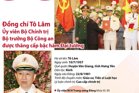 Đồng chí Tô Lâm được thăng cấp bậc hàm Đại tướng.