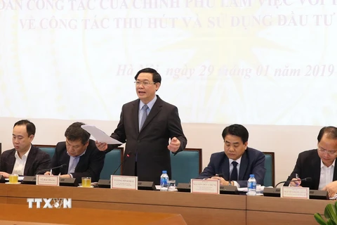 Phó Thủ tướng Vương Đình Huệ phát biểu chỉ đạo. (Ảnh: Lâm Khánh/TTXVN)