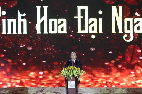 Chủ tịch Ủy ban Nhân dân tỉnh Đắk Lắk Phạm Ngọc Nghị phát biểu khai mạc buổi lễ. (Ảnh: Trọng Đạt/TTXVN)