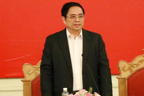 Ông Phạm Minh Chính, Ủy viên Bộ Chính trị, Bí thư Trung ương Đảng, Trưởng Ban Tổ chức Trung ương, Trưởng Tiểu ban Điều lệ Đảng Đại hội XIII. (Nguồn: TTXVN)