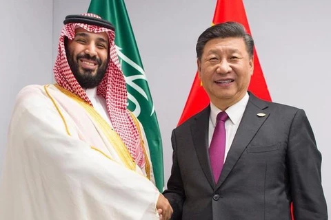 Thái tử Saudi Arabia Mohammed bin Salman và Chủ tịch Trung Quốc Tập Cận Bình. (Nguồn: Al Arabiya)