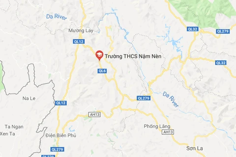 Vị trí Trường Trung học cơ sở Nậm Nèn. (Nguồn: Google Maps)